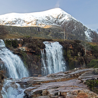 Buy canvas prints of Highland Waterfall Ardessie by Aaron Casey