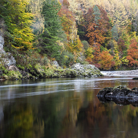 Buy canvas prints of  Autumn on the River by Aaron Casey