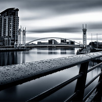 Buy canvas prints of RAIN DROPS ON THE QUAYS. by Neil  Hulme