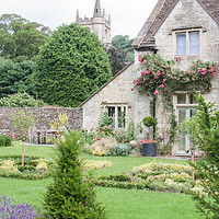 Buy canvas prints of Enchanting Garden Oasis in Historic Cotswold Villa by Graham Custance
