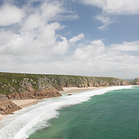 Buy canvas prints of Porthcurno Beach by Graham Custance