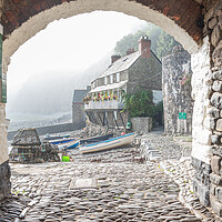 Buy canvas prints of Clovelly Harbour by Graham Custance