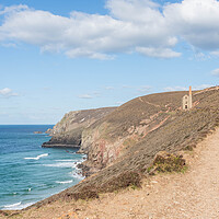 Buy canvas prints of Majestic Seascape at Wheal Coates Tin Mine by Graham Custance
