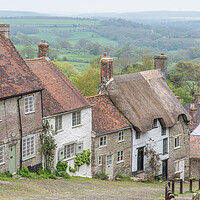Buy canvas prints of The Charming Cottages of Hovis Hill by Graham Custance