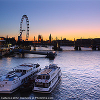 Buy canvas prints of London Skyline at Sunset by Graham Custance