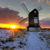 Buy canvas prints of Winter Windmill by Graham Custance