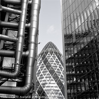 Buy canvas prints of The Gherkin by Graham Custance