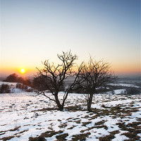 Buy canvas prints of Winter Sunset by Graham Custance