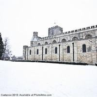 Buy canvas prints of Priory Church in Winter by Graham Custance