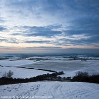 Buy canvas prints of Winter Landscape Sunset by Graham Custance