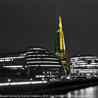 Buy canvas prints of The Shard Lasers by Graham Custance
