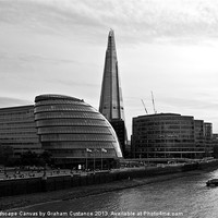 Buy canvas prints of The Shard London by Graham Custance
