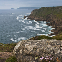 Buy canvas prints of Lands End, Cornwall by Graham Custance