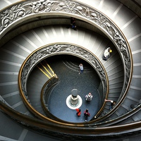 Buy canvas prints of Vatican Spiral Staircase by Graham Custance
