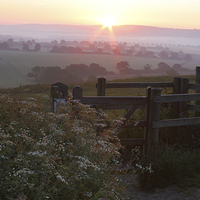 Buy canvas prints of Chilterns Sunrise by Graham Custance
