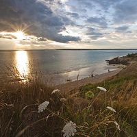 Buy canvas prints of Isle of Wight sunset by Graham Custance