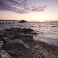 Buy canvas prints of Isle of Wight Sunset by Graham Custance