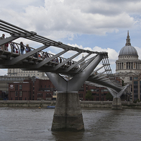 Buy canvas prints of Millennium Bridge by Graham Custance