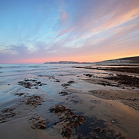 Buy canvas prints of Compton Bay Sunset - Isle of Wight by Graham Custance