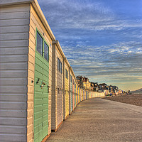 Buy canvas prints of Lyme Regis Beach Huts by Graham Custance