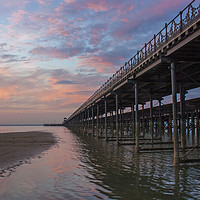 Buy canvas prints of Ryde Pier Sunset, Isle of Wight by Graham Custance