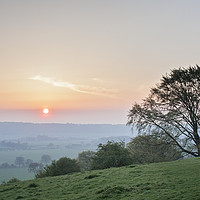 Buy canvas prints of Sunrise in the Chilterns by Graham Custance