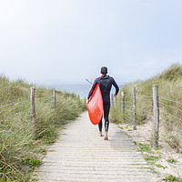 Buy canvas prints of Cornwall Surfer by Graham Custance