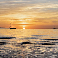 Buy canvas prints of Isle of Wight Sunset by Graham Custance