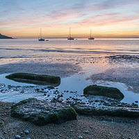 Buy canvas prints of Totland Bay Sunset by Graham Custance