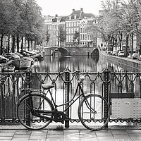 Buy canvas prints of Amsterdam in Black & White by Graham Custance