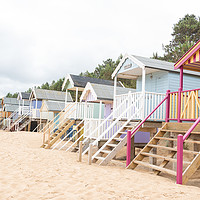 Buy canvas prints of Wells-next-the-Sea beach huts by Graham Custance