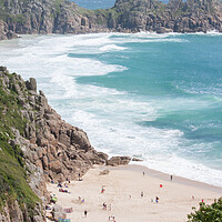 Buy canvas prints of Porthcurno, Cornwall by Graham Custance
