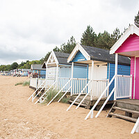 Buy canvas prints of Wells-next-the-Sea Beach Huts  by Graham Custance