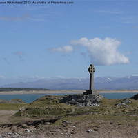 Buy canvas prints of Celtic Cross Overlooking Snowdonia by Darren Whitehead