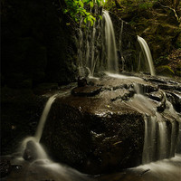 Buy canvas prints of Waterfall in Spring 15 by Darren Whitehead