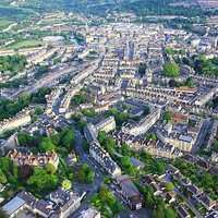Buy canvas prints of  Bath from the sky by Philip Belfield