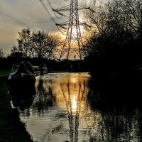 Buy canvas prints of  Sunset on the canal  by mark graham