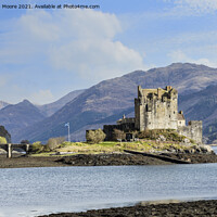 Buy canvas prints of Eilean Donan Castle seen from the north by Graham Moore