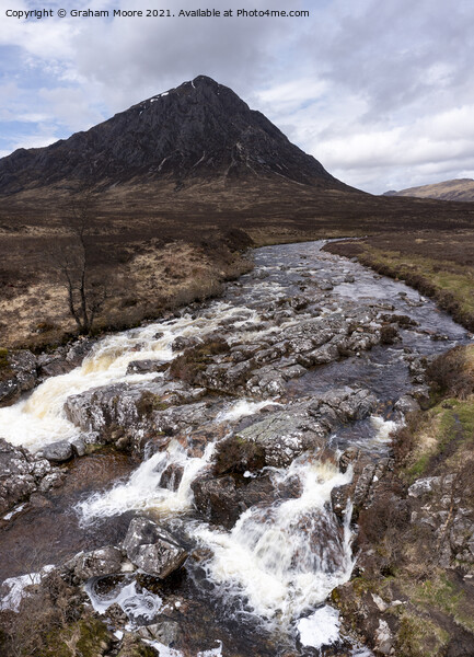 Buachaille Etive Mor and waterfall Picture Board by Graham Moore