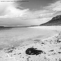 Buy canvas prints of Coral Beach Skye monochrome by Graham Moore
