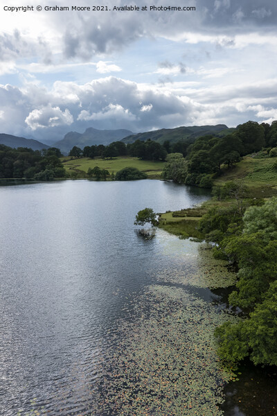 Loughrigg Tarn and the Langdale Pikes Picture Board by Graham Moore