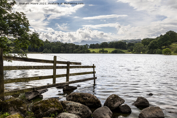 Old fence at Loughrigg Tarn Picture Board by Graham Moore
