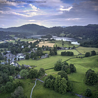 Buy canvas prints of Grasmere at sunset by Graham Moore