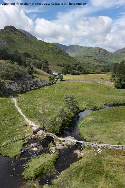 Slaters Bridge and the Tilberthwaite Fells Picture Board by Graham Moore