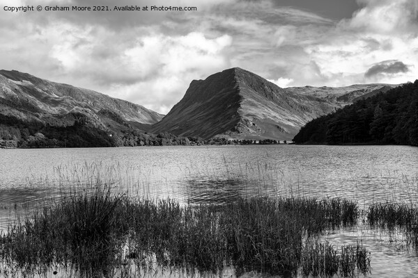 Fleetwith Pike monochrome Picture Board by Graham Moore
