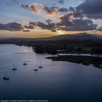 Buy canvas prints of Windermere sunset square by Graham Moore