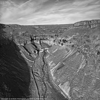 Buy canvas prints of Approach to Goredale Scar square monochrome by Graham Moore