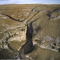 Buy canvas prints of Goredale Scar close high view square by Graham Moore