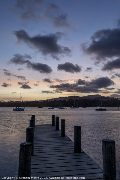 Windermere jetty sunset Picture Board by Graham Moore
