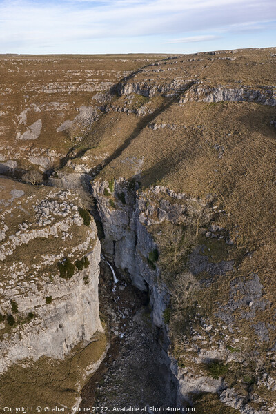 Goredale Scar Malham vert Picture Board by Graham Moore